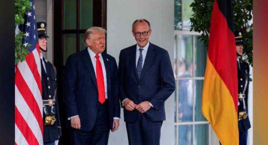 ජර්මානු චාන්සලර් අමෙරිකාවේ සංචාරයක..